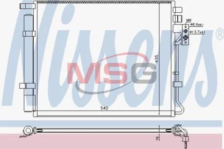 Радіатор кондиціонера (Конденсатор) KIA SORENTO (2010) 2.2 CRDI NISSENS 940594