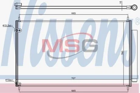 Радіатор кондиціонера NISSENS 940609