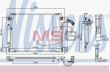 Радіатор кондиціонера NISSENS 940622