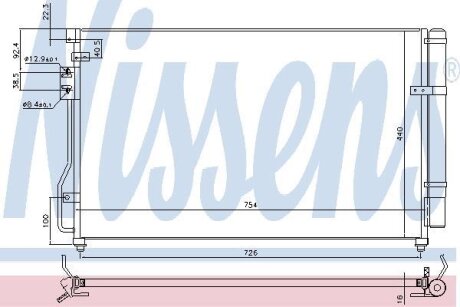 Радіатор кондиціонера NISSENS 940630