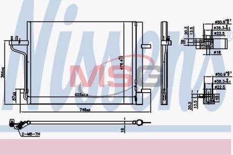 FORD Радіатор кондиціонера (конденсатор) з осушувачем C-MAX II 2.0 Energi 15- NISSENS 940767