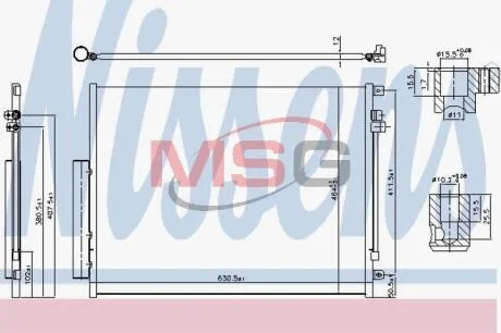 Радіатор кондиціонера NISSENS 941065