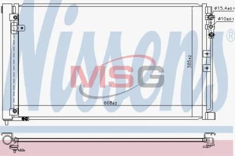 INFINITI Радіатор кондиціонера (конденсатор) з осушувачем Q50, Q60 NISSENS 941083