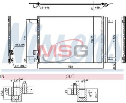 Конденсатор кондиціонера VW/SEAT/SKODA 13- NISSENS 941099