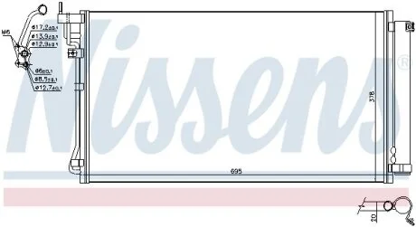 Радіатор кондиціонера NISSENS 941122