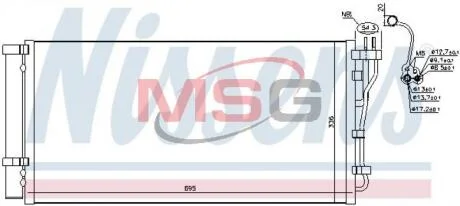 Радіатор кондиціонера NISSENS 941132