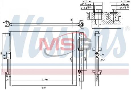 Радіатор кондиціонера NISSENS 941133