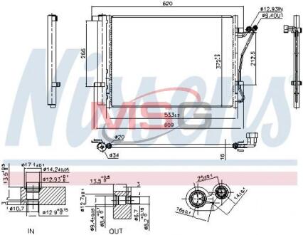 Радіатор кондиціонера NISSENS 941144