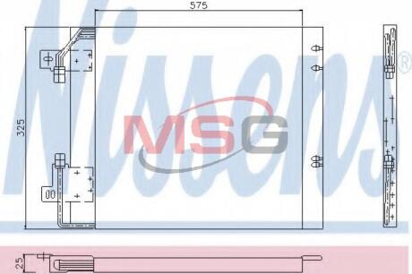 Конденсер кондиціонера NISSENS 94114