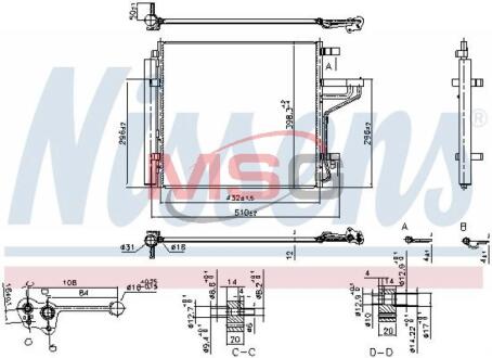 Радіатор кондиціонера NISSENS 941186