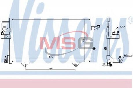 Конденсер кондиціонера NISSENS 94209