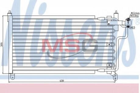 Радiатор кондицiонера (Конденсер VAUXHALL CALIBRA(90-)2.0 i(+)[OE 1850 015]) NISSENS 94227