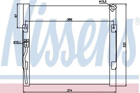 Радіатор кондиціонера (Конденсатор) HONDA CIVIC (1992) 1.6 VTEC NISSENS 94289