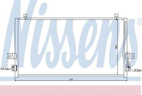 Радіатор кондиціонера NISSENS 94297
