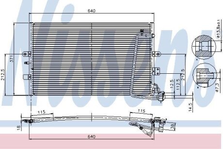 Конденсер кондиціонера NISSENS 94301