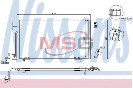 Конденсер кондиціонера NISSENS 94321