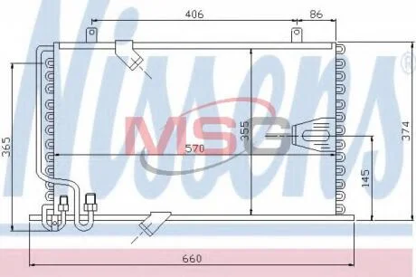 Радiатор кондицiонера NISSENS 94408
