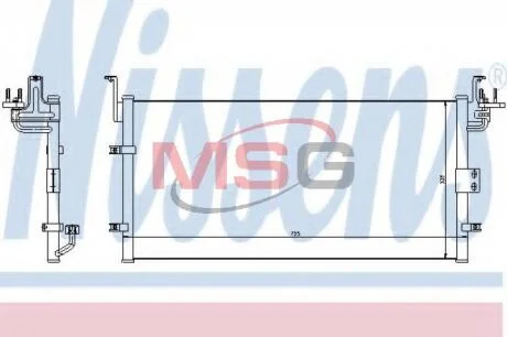 Радиатор кондиционера HYUNDAI SONATA IV, KIA MAGENTIS I NISSENS 94447