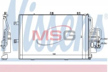 Конденсатор, кондиционер NISSENS 94546