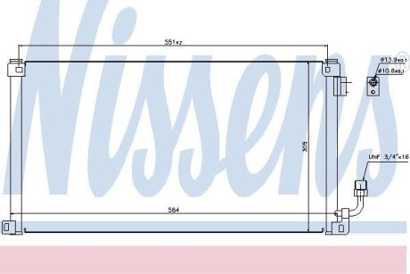 Конденсер кондиціонера NISSENS 94599