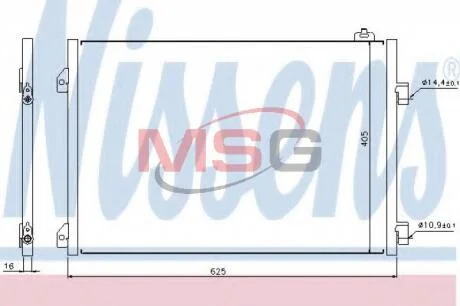 Радіатор кондиціонера RENAULT CLIO II, THALIA I, THALIA II 1.5D 06.01- NISSENS 94668