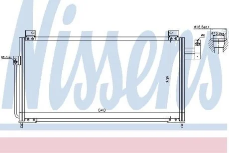 Конденсатор, кондиционер NISSENS 94705
