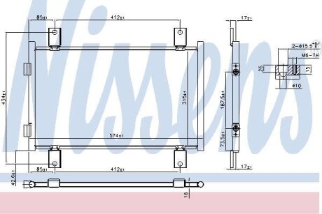 Радіатор кондиціонера 2.8TD 8V, 2.8JTD 8V, 2.0JTD 8V FIAT Ducato 02-06, PEUGEOT Boxer 02-06, CITROEN Jumper 02-06 NISSENS 94712