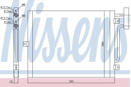 Конденсер кондиціонера NISSENS 94715