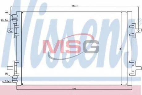 Конденсер кондиціонера NISSENS 94750