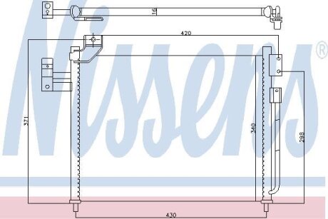Конденсер кондиціонера NISSENS 94760