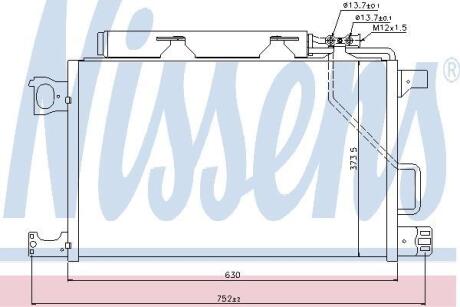 DB Радіатор кондиціонера (конденсатор) з осушувачем W203 NISSENS 94794