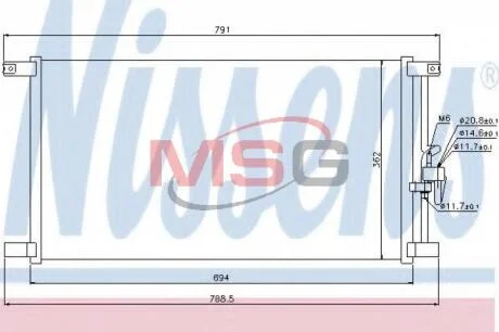 Конденсер кондиціонера NISSENS 94798