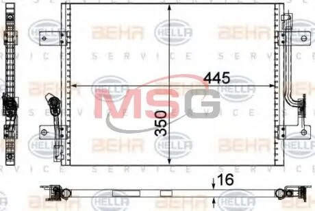 Конденсер кондиціонера NISSENS 94825