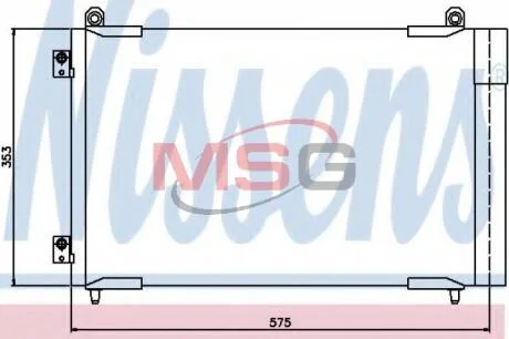 Конденсер кондиціонера NISSENS 94837