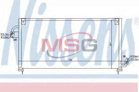 Конденсер кондиціонера NISSENS 94841