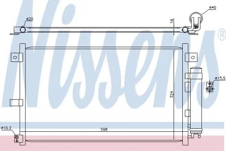 Конденсер кондиціонера NISSENS 94949