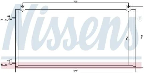 Конденсер кондиціонера NISSENS 94967