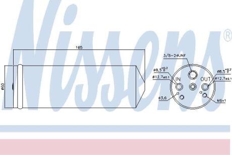 VW Осушувач TRANSPORTER T4 90- (180x75x0) NISSENS 95188