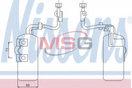 Осушитель кондиционера VOLVO C70 05- D5 NISSENS 95384