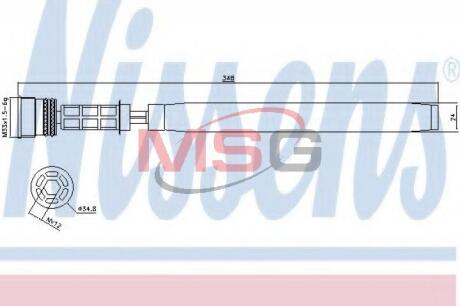 Осушитель кондиционера GM ASTRA J/CRUZE 09- 1.4-2.8/1.3TD-2.0TD NISSENS 95458