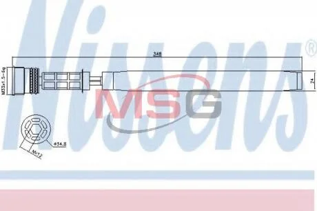 Осушитель кондиционера GM ASTRA J/CRUZE 09- 1.4-2.8/1.3TD-2.0TD NISSENS 95458