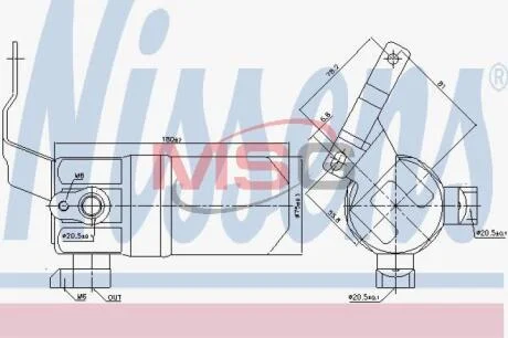 Осушитель радиатора кондиционера NISSENS 95552