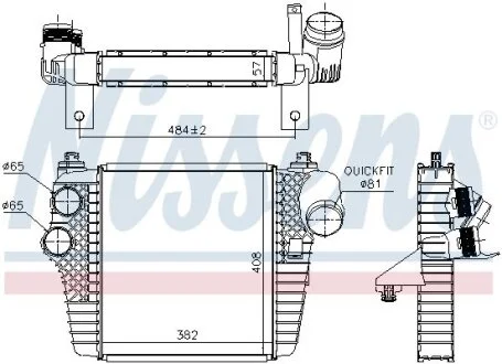 Охолоджувач наддувального повітря NISSENS 961203