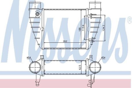 Интеркулер AUDI A4 2.0 (RIGHT) 04- NISSENS 96426