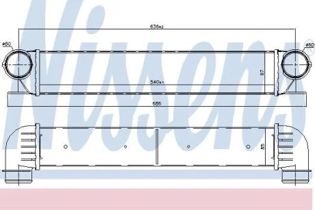 Интеркулер BMW 5(E39) 95- 2.0D NISSENS 96726