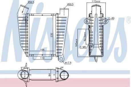 Радіатор наддуву NISSENS 96864