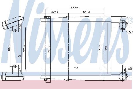 Радіатор охолоджування NISSENS 97028
