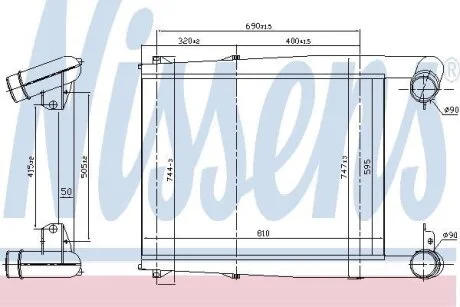 Радіатор охолоджування NISSENS 97028