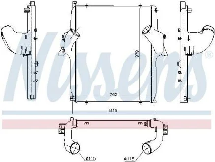 Радіатор охолоджування NISSENS 97068