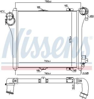 Радіатор охолоджування NISSENS 97075